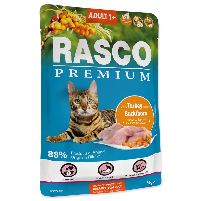 Rasco Premium Adult pulyka homoktövissel 85g