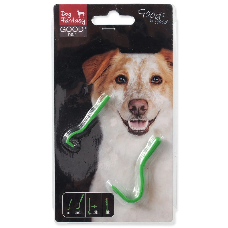 Dog Fantasy műanyag kullancseltávolító kampó 2 méretben