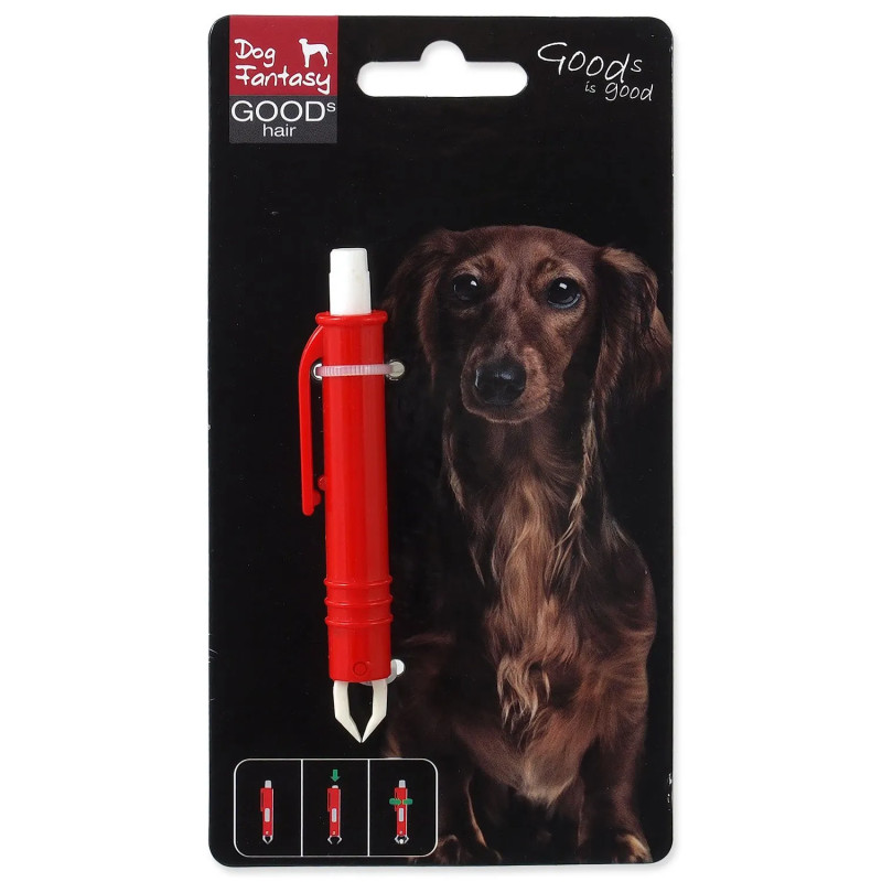 Pinzeta Dog Fantasy kullancs eltávolító műanyag 9cm