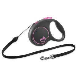 Flexi Black Design póráz S rózsaszín 5m