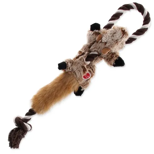 Dog Fantasy Skinneeez mókus kötéllel 35cm