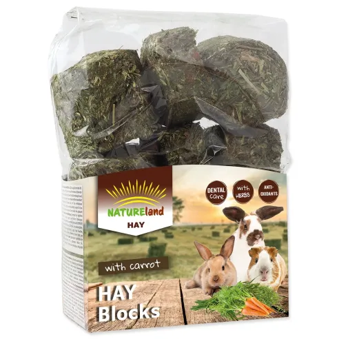 Seno Nature Land Hay bloky s mrkvou 600g