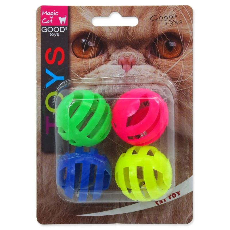 Magic Cat lyukacsos műanyag labda hanggal 3,75cm 4db