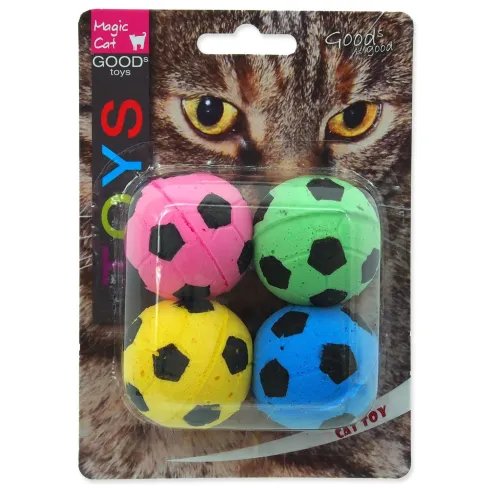 Magic Cat habszivacs focilabda játék 3,75cm 4db