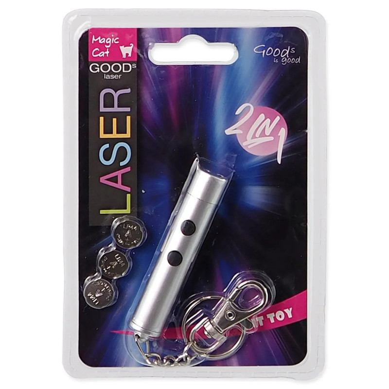 Játék Magic Cat Laser mutató és zseblámpa 2 az 1-ben 7cm