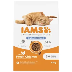 IAMS Macskatáp Felnőtt/Senior Súlykontroll/Sterilizált Csirke 10kg