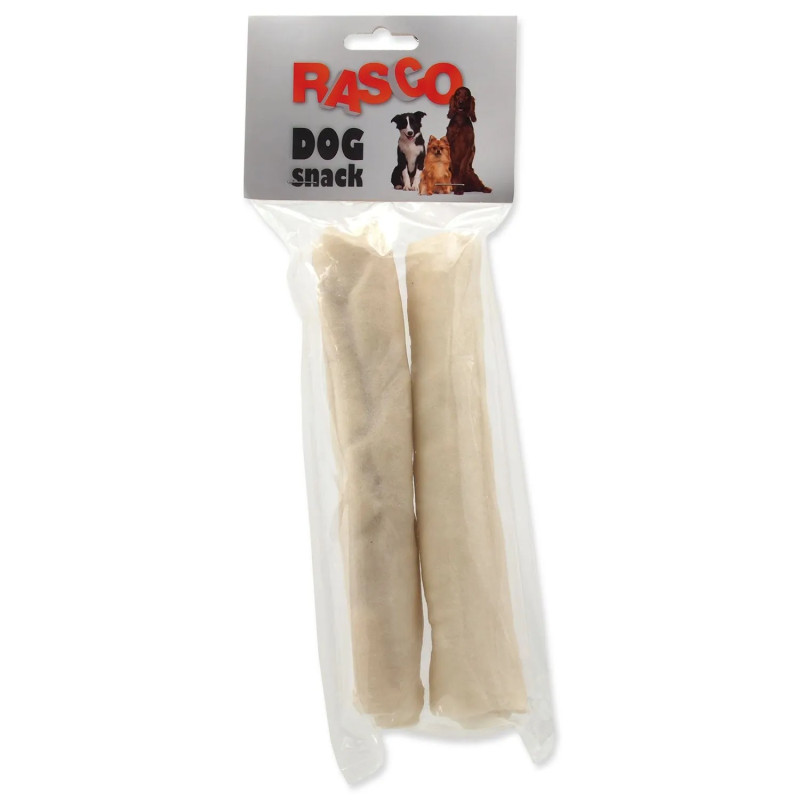 Rasco fehér bivalybőr rúd 20cm 2db