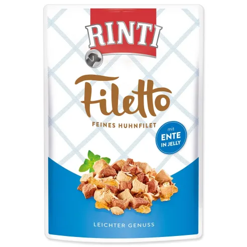 Rinti Filetto Adult pulykás és kacsás alutasak zselében 100g