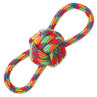 Dog Fantasy játék nyolcas alakú színes pamut húzó játék csomóval 22cm