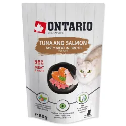 Ontario alutasak tonhallal és lazaccal főzetben 80g