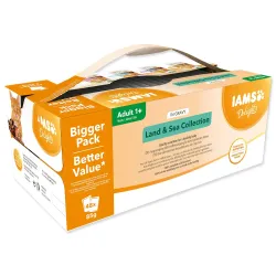 IAMS Delights Adult tengeri és szárazföldi hús szószban multipack 4080g (48x85g)
