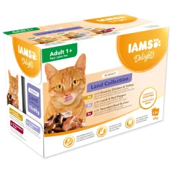 IAMS Delights Adult földi hús szószban multipack 1020g (12x85g)