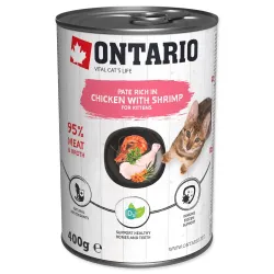 Ontario Kitten csirkehússal és garnélával, pástétom 400g