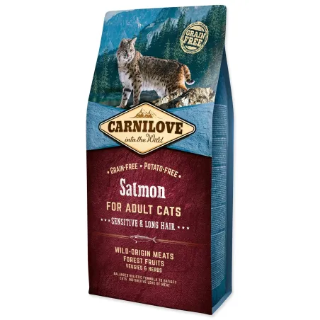 Krmivo Carnilove Adult Cats sensitive & Long Hair Salmon 6kg