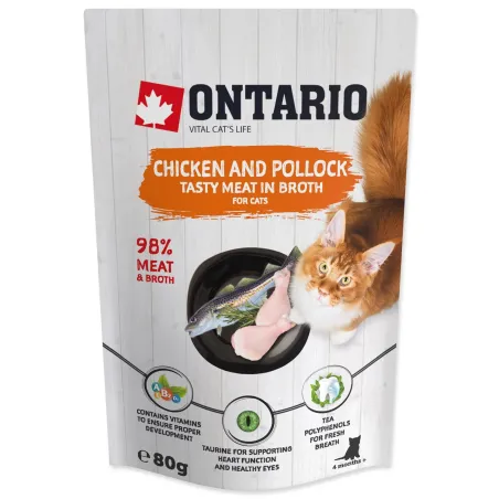Ontario alutasak csirke és tőkehal húslevesben 80g