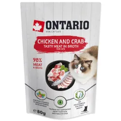 Ontario tasakos eledel csirke és rák húslevesben 80g