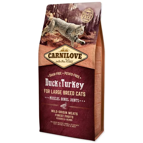 Krmivo Carnilove Large Breed Cats Muscles, Bones, Joints Duck & Turkey 6kg