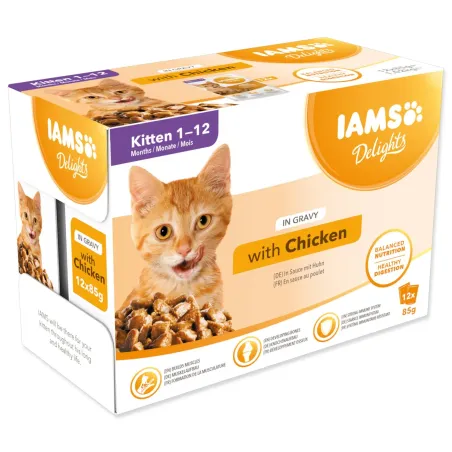 IAMS Delights Kitten multipack szószban 1020g (12x85g) tasak