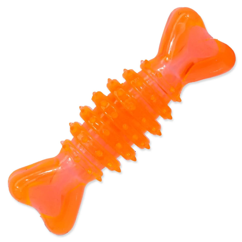 Dog Fantasy játék csont henger gumi narancssárga 12cm