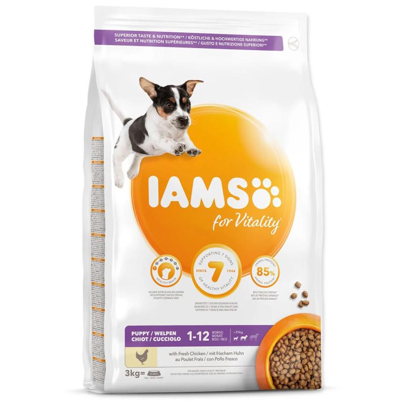 IAMS Dog Puppy Small & Medium Chicken 3kg kutyatáp