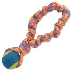 Dog Fantasy húzójáték teniszlabdával, színes minta 2, 28cm