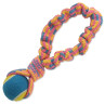 Dog Fantasy húzójáték teniszlabdával, színes minta 2, 28cm