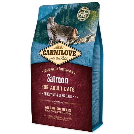 Krmivo Carnilove Adult Cats sensitive & Long Hair Salmon 2kg