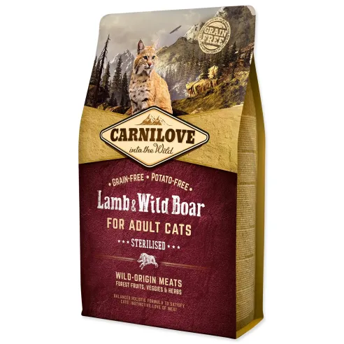 Krmivo Carnilove Sterilisod Adult Cats Lamb & Wild Boar 2kg