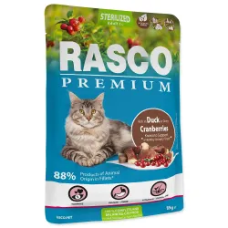 Rasco Premium Sterilized tasak kacsával és áfonyával 85g