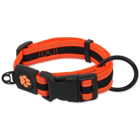 Obojok Active Dog Fluffy M oranžový 2,5x33-48cm