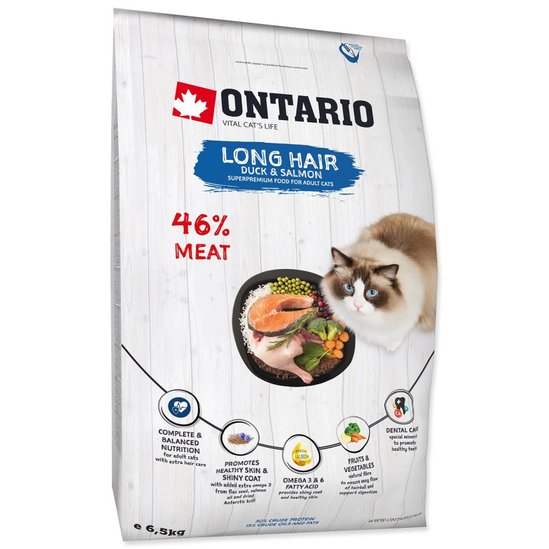 Ontario Cat Longhair 6,5kg macskaeledel