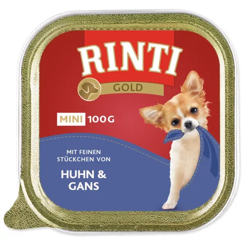 Rinti Gold Adult Mini csirkés és kacsahúsos alutasak 100g