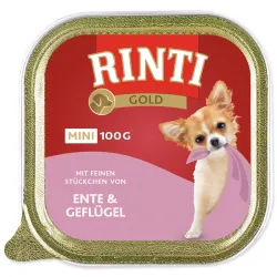 Rinti Gold Adult Mini tálka kacsa- és baromfihússal 100g