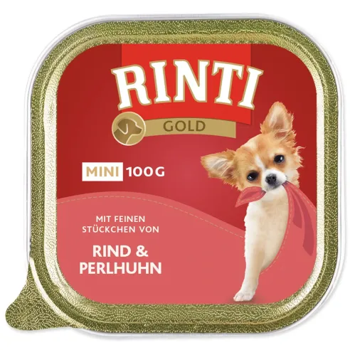 Rinti Gold Adult Mini marha és gyöngytyúk 100g