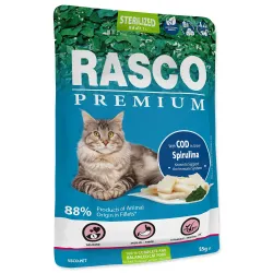 Rasco Premium Sterilized tőkehal spirulinával 85g