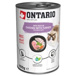 Ontario konzerv csirke és pulyka, pástétom 400g