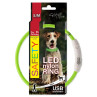 Obojok Dog Fantasy LED nylon zöld 45cm