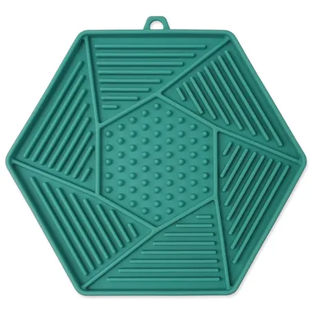 Podložka lízacia Epic Pet Lick&Snack hexagon svetlo zelený 17x15cm