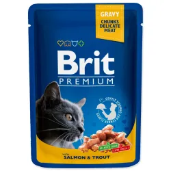 Brit Premium Macska alutasak lazaccal és pisztránggal 100g