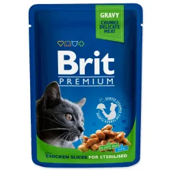 Brit Premium Cat Sterilised csirke 100g tasak