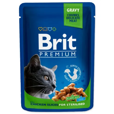 Brit Premium Cat Sterilised csirke 100g tasak