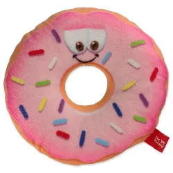 Dog Fantasy játék fánk arccal rózsaszín 12cm