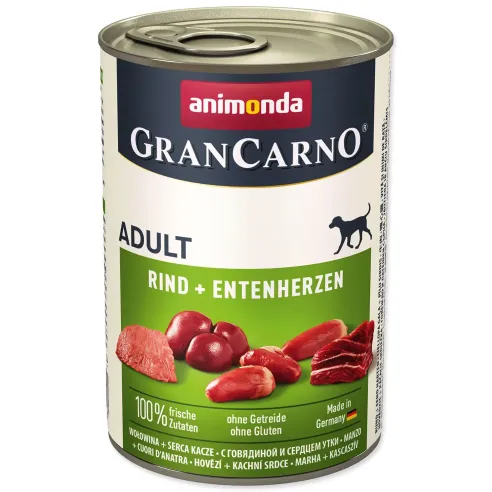 Animonda Gran Carno Adult marha és kacsaszív konzerv 400g