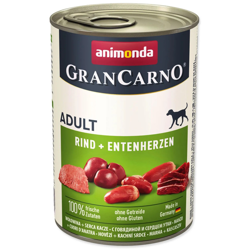 Animonda Gran Carno Adult marha és kacsaszív konzerv 400g