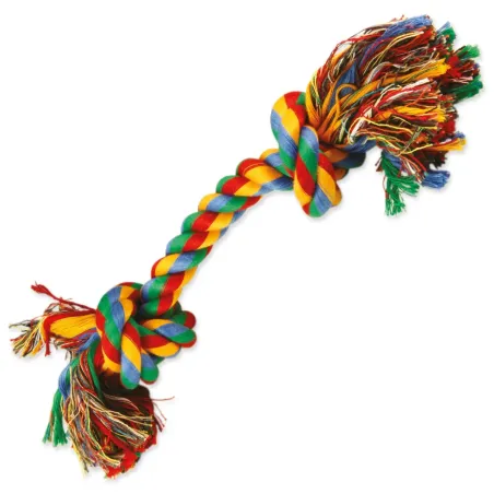 Dog Fantasy színes pamut csomós játék (2 csomós), 30 cm