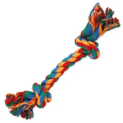 Dog Fantasy színes pamut csomózott játék 2 csomóval 20cm