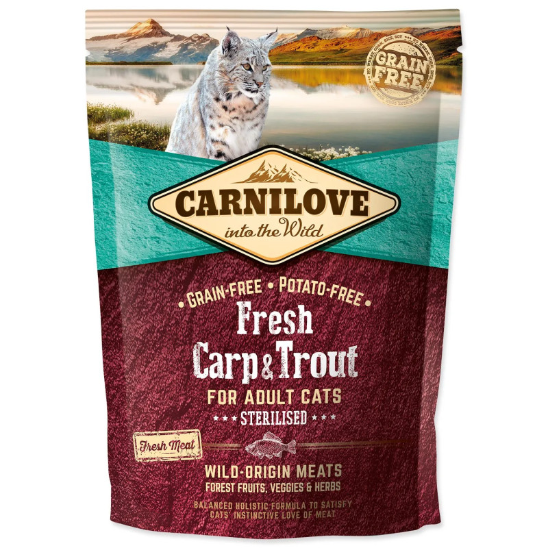 Carnilove Macskaeledel Fresh Sterilized Ponty & Pisztráng 0,4kg