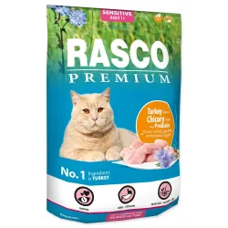 Rasco Premium érzékeny macskatáp pulykával, cikóriagyökérrel és probiotikumokkal 0,4kg