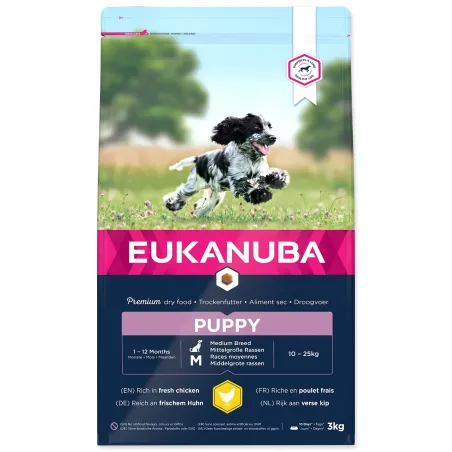 Krmivo EUKANUBA Puppy Medium 3kg