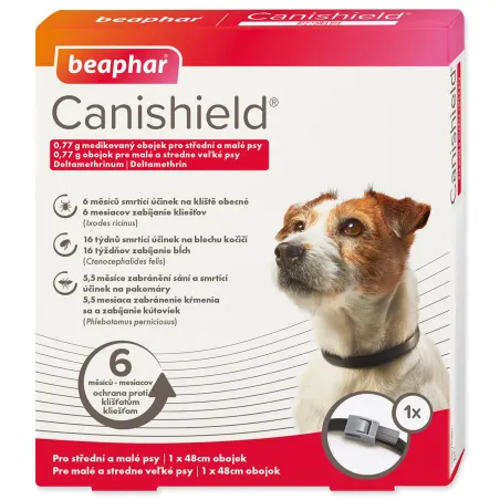 Beaphar Canishield 48cm antiparazita nyakörv közepes és kistestű kutyáknak!